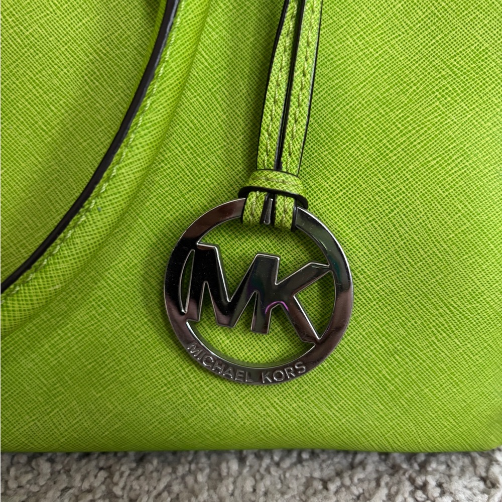 Michael Kors Bright Green Satchel - Picture 2 of 10